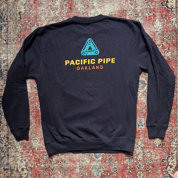 Pacific Pipe Oakland Crewneck Sweatshirt Large - Picture 2 of 3